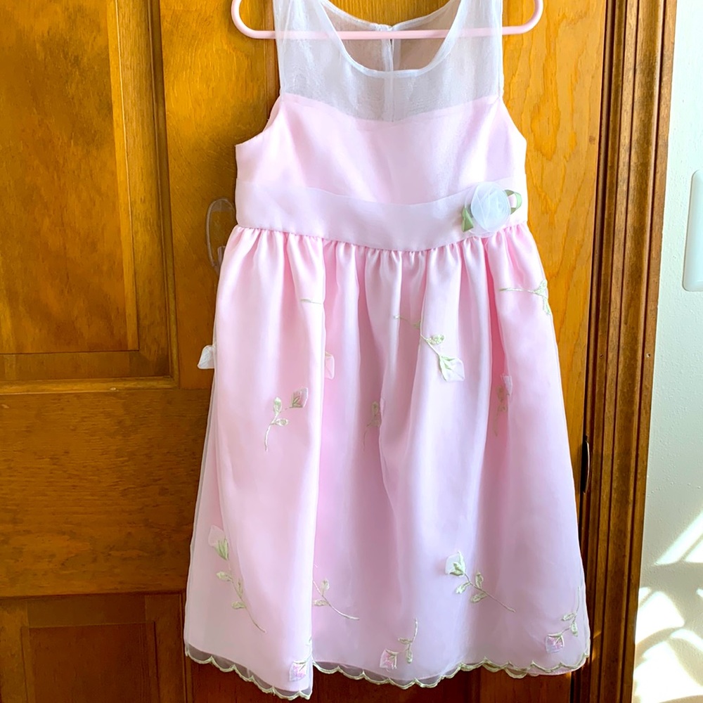 Brooke Lindsay Girls Pink Formal Dress